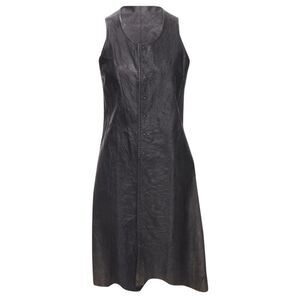 Junya Watanabe cowhide leather distressed raw cut dress